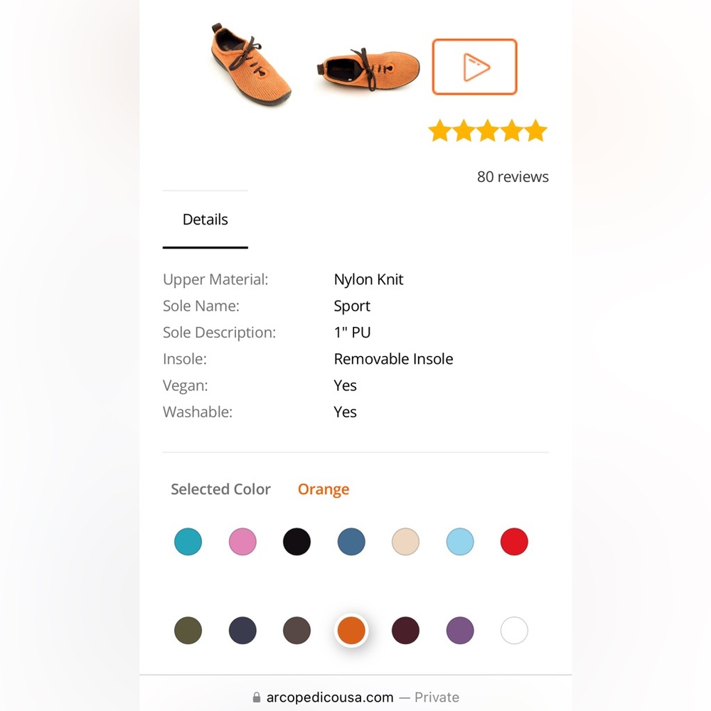 Arcopedico LS in Orange EU 39 US W9 - Picture 13 of 15